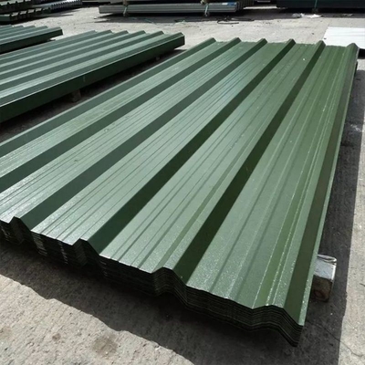 Gegalvaniseerde ijzeren dakplaat Metalen bouwmaterialen Kleur golfmatig staalplaat CIF