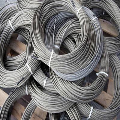 Glanz oppervlak 1/2 inch 6X19 Iwrc elektrisch gegalvaniseerd en ongalvaniseerd staaldraad touw